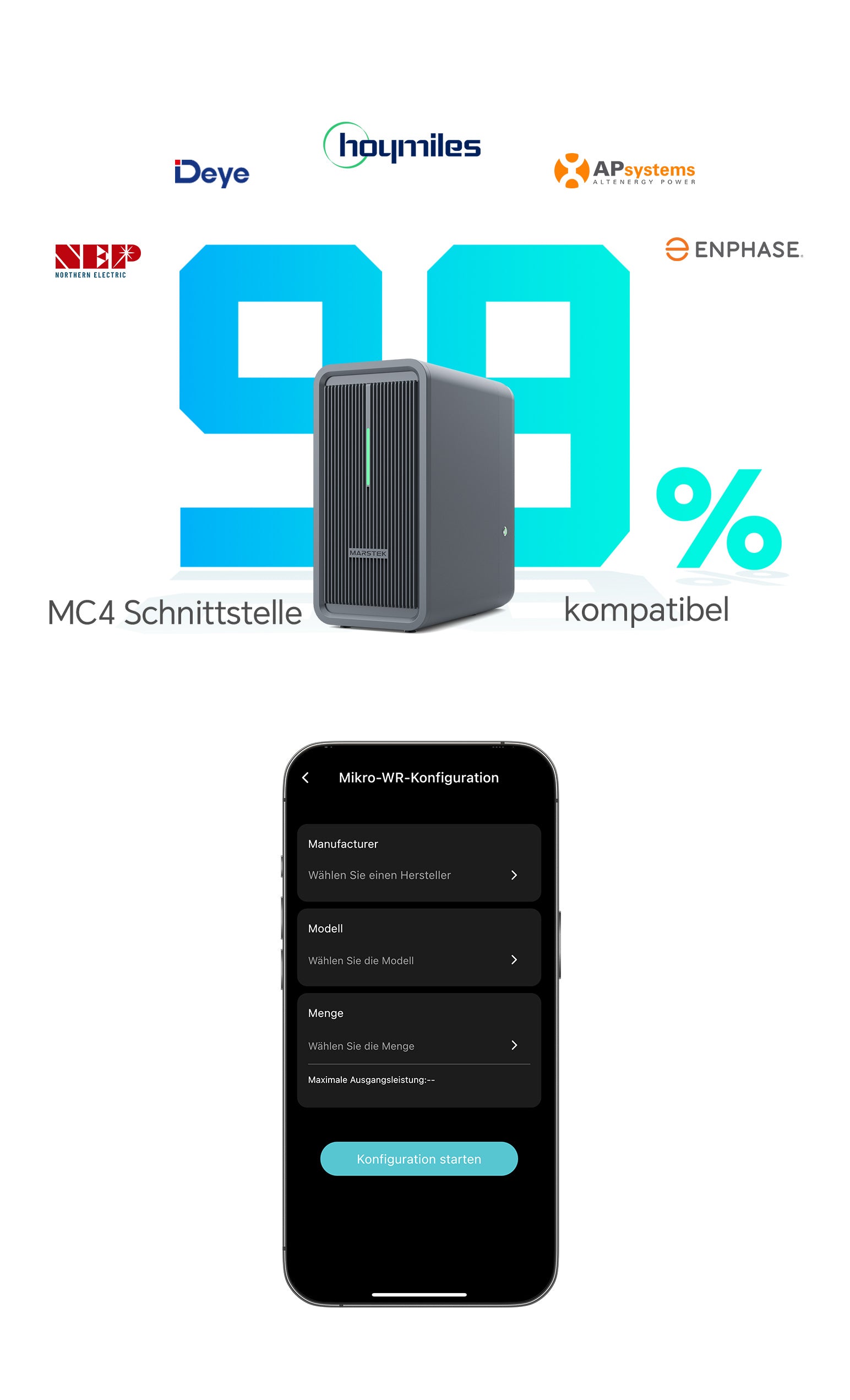 MARSTEK SATURN-C Balkon-Solarbatterie. 2,24kWh B2500