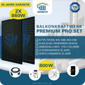 Balkonkraftwerk Premium Pro DoppelGlas 860W Komplett mit NEP BDM-800 MIKROWECHSELRICHTER MIT WLAN