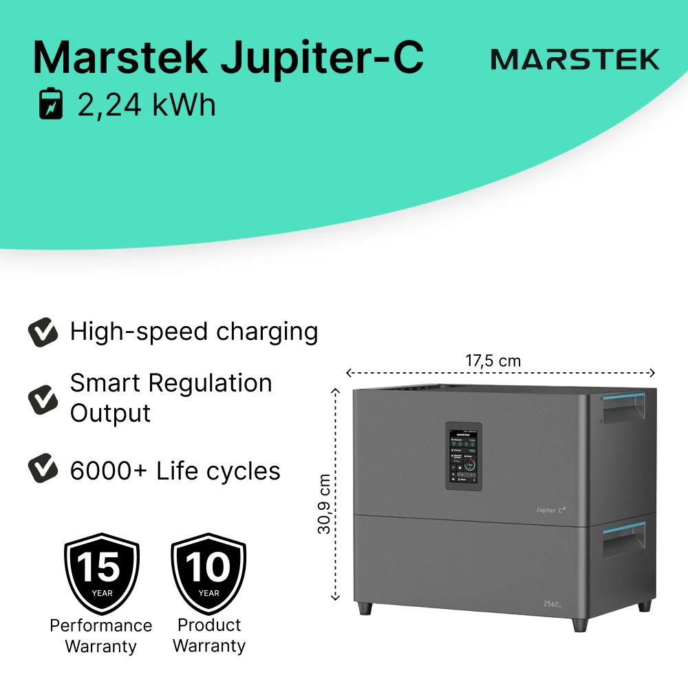 Marstek JUPITER-C Plus 2,56 kWh Speicher für Balkonkraftwerke