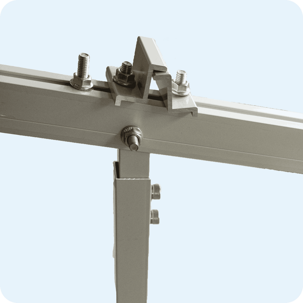 Metallrahmen mit Schraube und Mutter, Balkonkraftwerk Halterung