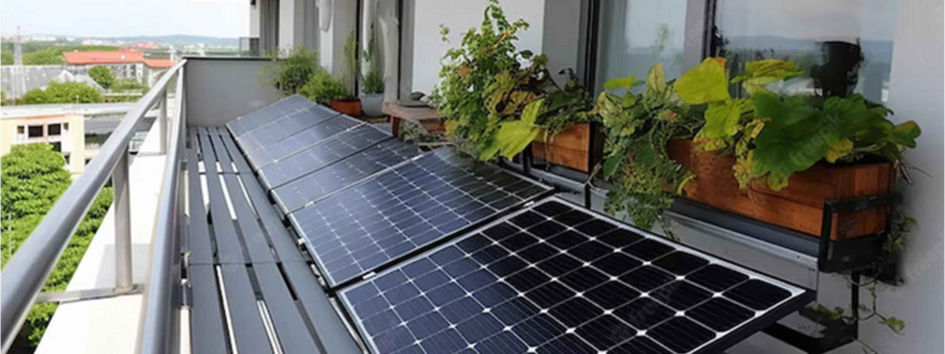 Solaranlagen auf Balkonen mit Pflanzen sind ein Beitrag zur Energiewende und zur Senkung der Stromrechnung