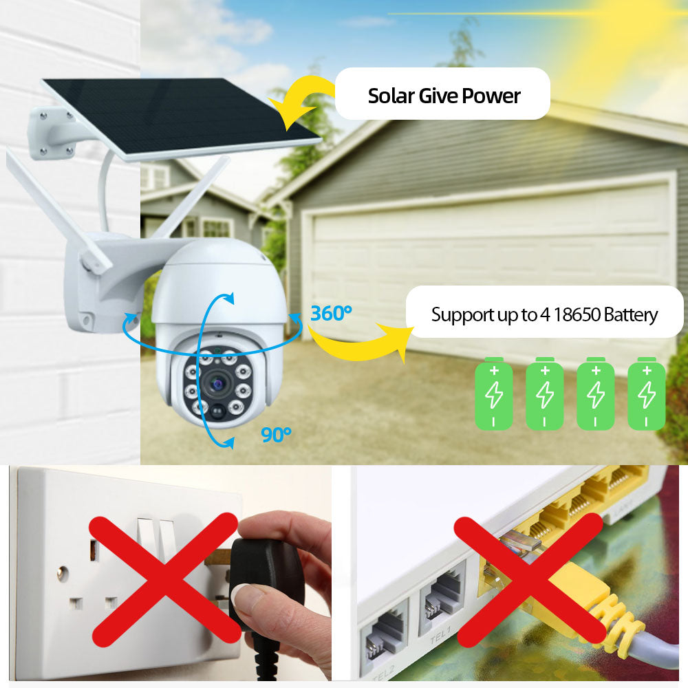 Tuya WLAN Solar IP PTZ CCTV Kamera