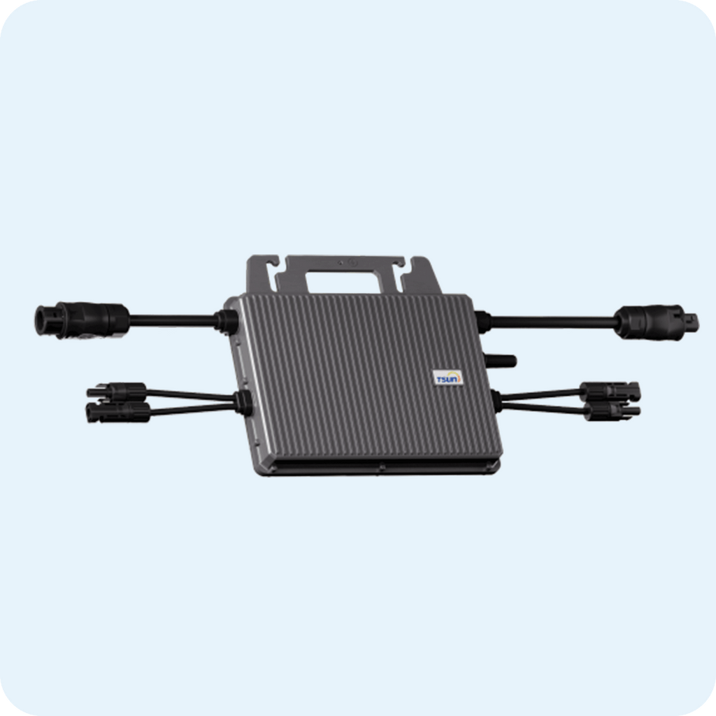 Wechselrichter TSUN mit zwei angeschlossenen Drähten - ein Solar Wechselrichter