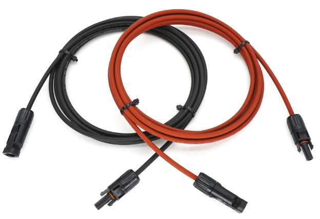 4mm/6mm 1M -10M DC cable with MC4 connector  (Red&Black)