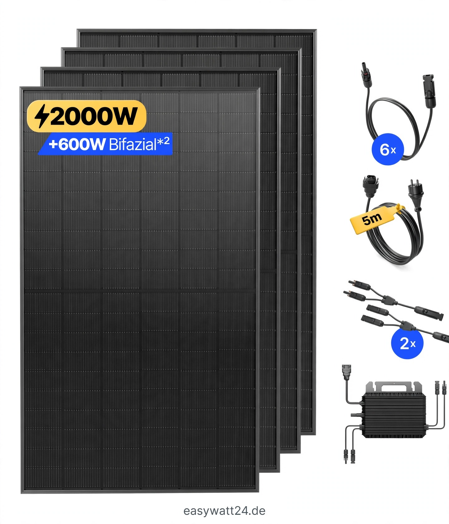 Premium Pro Set: 2000 Watt Balkonkraftwerk bei easyWatt24